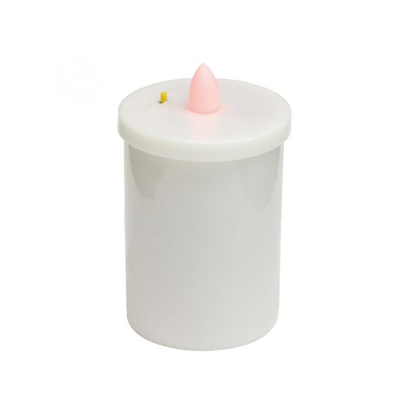 Home CDX 1 lumânare LED, albă, LED pâlpâitor portocaliu, funcționare 60 de zile
