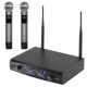SAL MVN 600 set microfon wireless, reducere digitală a zgomotului, 2x30 canale, ~80 m rază de acțiune, bandă de frecvență UHF