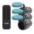 Set priză exterioară controlată de la distanță Home THO2313, IP44, 2300 W, 3 prize + 1 telecomandă, rază 40m