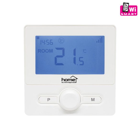Home THES25WWIFI termostat de cameră wireless, smart, portabil și montabil pe perete, conexiune Wi-Fi, programabil, detectare deschidere fereastră, alb
