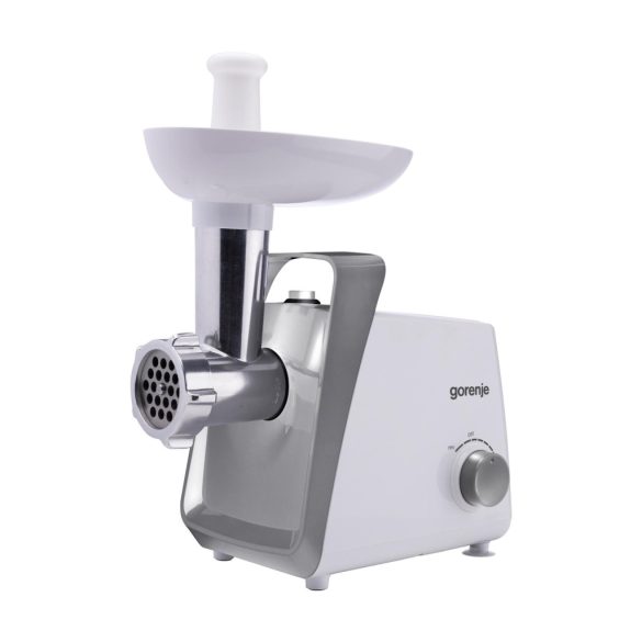 Gorenje MG1601W mașină de tocat carne, 1600 W, capacitate 2,2 kg/min, 2 discuri de tocare, rotație bidirecțională