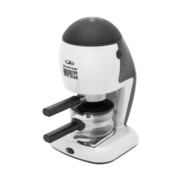 Szarvasi SZV-624 Unipress espressor 11948, 800 W, 3.04 bar, carafă de sticlă, limitator de temperatură, siguranță termică, alb