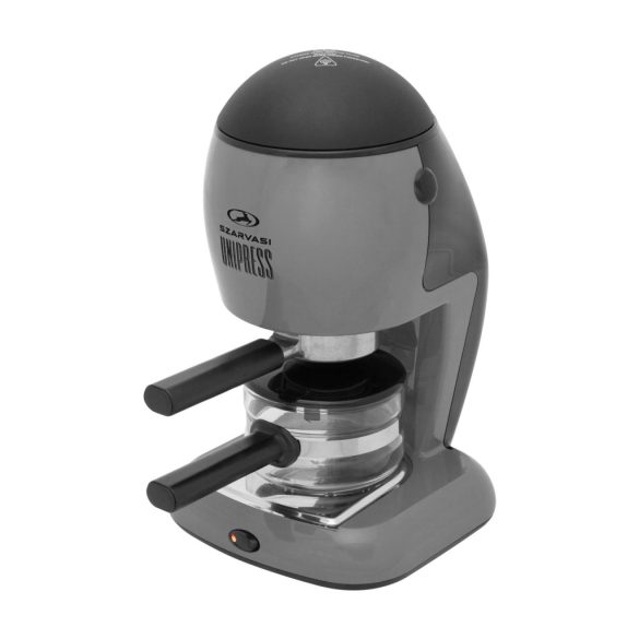 Szarvasi SZV-624 Unipress espressor 13757, 800 W, 3.04 bar, carafă de sticlă, limitator de temperatură, siguranță termică, gri