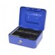 Bluering PNZK3 casetă metalică pentru bani, 6 compartimente, 2 chei, albastră