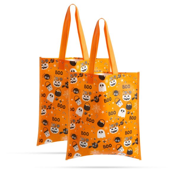 Set pungi cadou de Halloween - 27 x 31 cm - portocaliu - 2 buc / pachet