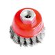 EXTOL CRAFT perie de sârmă (pentru polizor unghiular); împletită, puternică, 80mm, max. 12500 rpm