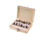 EXTOL CRAFT freză set 12 buc, set mic (cutie din lemn); prindere de 8 mm