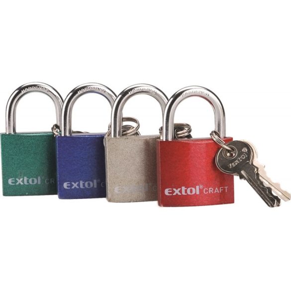 EXTOL CRAFT lacăt, fier, cu 3 chei, în cutie ; 50mm