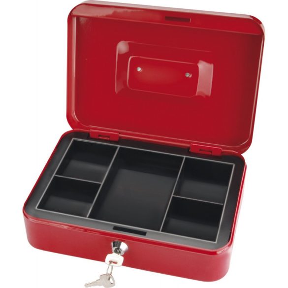 EXTOL CRAFT casetă de bani, 2 chei, culori variabile, oțel vopsit; 250×180×90/0,8mm