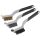 EXTOL PREMIUM set perii sârmă, 3 buc: nailon, cupru și oțel inoxidabil, 3×8 rânduri, 180mm, mâner moale TPR+PP cu două componente
