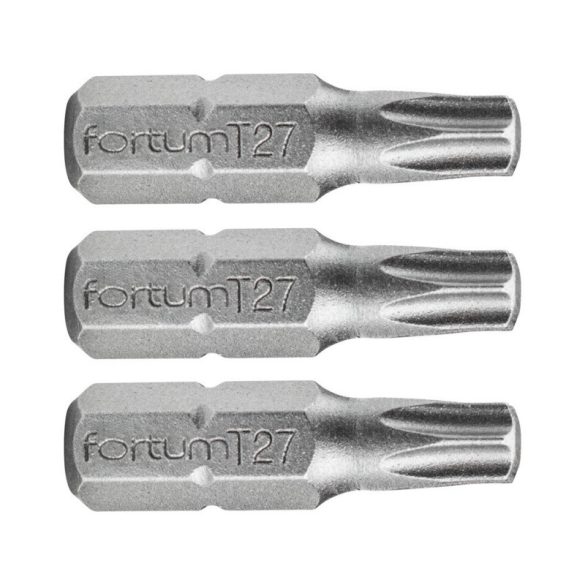Set de 3 capete de înșurubare TORX FORTUM, oțel S2; T 40×25mm, blister