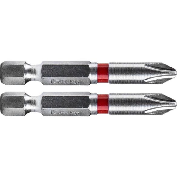 Vârf de înșurubare FORTUM PH, 2 buc, oțel S2; PH 3×50mm, pe blister