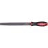 EXTOL PREMIUM pilă metalică 200mm plată, oțel T12, tăiere 2, fină, mâner plastic cu cauciuc TPR