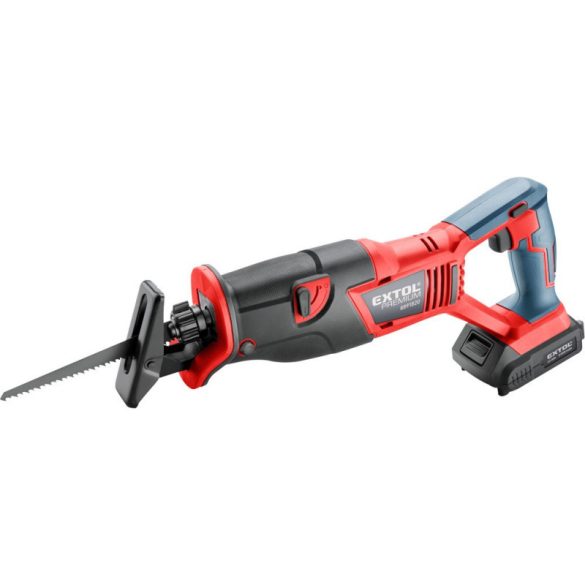 Fierăstrău cu acumulator EXTOL PREMIUM, Share20V, 20V, Li-ion, 1 acumulator, 1 încărcător, 2000 mAh, 0-3000 rotații/minut