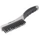 EXTOL PREMIUM perie sârmă curbată, mâner TPR+plastic, 4 rânduri, lungime fire 28mm, oțel, lungime: 25cm, dimensiune cap: 27×125mm