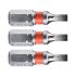 Set de 3 vârfuri plate FORTUM, oțel S2; 3×25mm, în blister