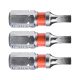 Set de 3 vârfuri plate FORTUM, oțel S2; 3×25mm, în blister