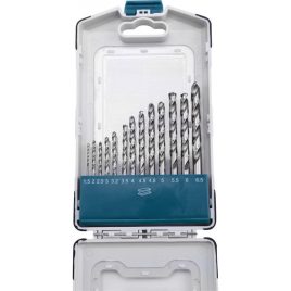   EXTOL INDUSTRIAL set burghie metal, 13 buc., HSS-G 9341/M2, 2-8 mm, pentru oțel, prindere normală, lustruit, în suport de plastic