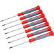EXTOL PREMIUM set șurubelnițe cu ceas, 7 buc, Cr.V. magnetice, 75 mm lungime, plate: 1,5-3 mm, stea: PH00-PH1, HRC 51-54, blister