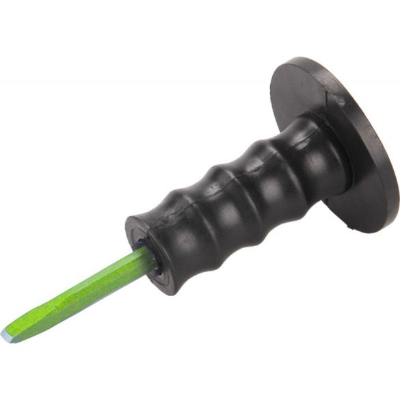 Daltă plată EXTOL CRAFT cu apărătoare de mână din plastic; 200 mm, margine de tăiere lată de 12 mm (tijă de 12 mm), oțel carbon călit și temperat