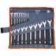 EXTOL PREMIUM set chei inelare și fixe, CrV., eliptic, în suport textil; 18 buc, 6-30mm