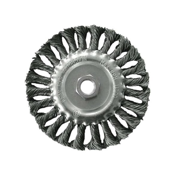 EXTOL CRAFT perie de sârmă răsucită pentru polizor unghiular, M14×2; 125mm, 12500 rot/min