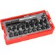 EXTOL PREMIUM set de șurubelnițe 20 buc., capete plate:3-6, PH1-3, PZ1-3, HEX 4-6mm, T10-40, în suport de plastic pentru centură