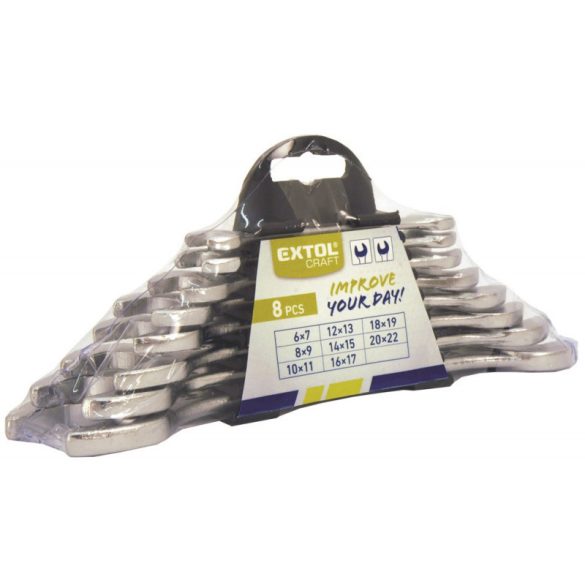 Set chei fixe EXTOL CRAFT, cu suport din plastic; 8 buc, 6-22mm