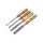 Set dalte pentru lemn EXTOL PREMIUM, CV.; 4 buc, 6-12-20-25mm HRC56-62, mâner din lemn de frasin