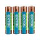 EXTOL ENERGY set de baterii 4 buc, alcaline, 1,5V, mărime: AAA (LR03); durată lungă de viață, blister