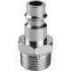 Dop de cuplare rapidă EXTOL PREMIUM cu filet exterior, G-1/4, alamă nichelată, pe blister
