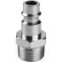 Dop de cuplare rapidă EXTOL PREMIUM cu filet exterior, G-3/8', alamă nichelată, pe blister