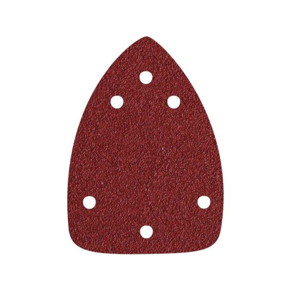 EXTOL PREMIUM hârtie abrazivă delta, set perforat 10 buc, 97×140 mm; 6 găuri, P100, pentru șlefuitor 407130