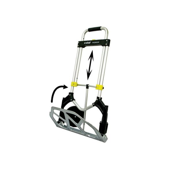 EXTOL PREMIUM cărucior de mână pliabil, capacitate maximă: 80 kg, dimensiuni desfășurate: 440×480×1090 mm