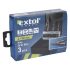 EXTOL CRAFT set burghiu trepte metal 3 buc.; (4-12mm/1mm trepte, 4-20mm/2mm, 4-32mm/2mm) prindere: 10mm, pentru materiale max. 4mm grosime, spirală