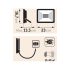 EXTOL LIGHT lampă LED, reflector de perete, 30W; 3200 Lm, IP65, 230V/50Hz, 1 kg