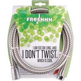   Furtun de duș Freshhh, oțel inoxidabil; 1,8m, dublu închis, fără torsiune