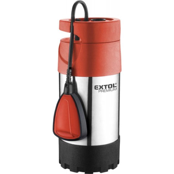 Pompa submersibilă EXTOL PREMIUM pentru apă curată, cu flotor, 1000W, carcasă INOX, debit: 5,5m3/h, max. înălțime: 40m