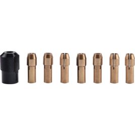   EXTOL CRAFT set mandrine, 8 buc, prindere: 1-1,6-2-2,3-3-2×3,2 mm, M8×0,75 mm, pentru mini polizor 404120, 404121, 8892201