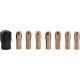 EXTOL CRAFT set mandrine, 8 buc, prindere: 1-1,6-2-2,3-3-2×3,2 mm, M8×0,75 mm, pentru mini polizor 404120, 404121, 8892201