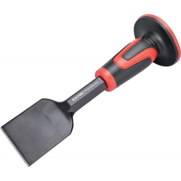 Daltă lată EXTOL PREMIUM 60 mm, CV; 250 mm, (18 mm tijă) cu apărătoare de mână duală din plastic rezistent, sablată