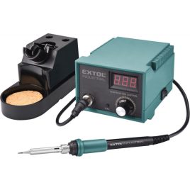   Stație de lipit EXTOL INDUSTRIAL, 70W, 200-450°C, control electronic, 2 vârfuri