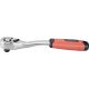 EXTOL PREMIUM clichetă, CV, 45 dinți, tijă curbată, mâner antiderapant TPR; 1/2', 253 mm