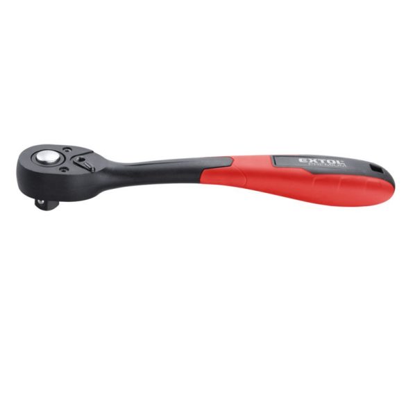 EXTOL PREMIUM clichet cu 72 dinți, mâner curbat, prindere anti-alunecare TPR; 1/4', 150mm