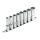 EXTOL PREMIUM extins Multi Lock cheie tubulară cpl. ; 1/2', 8pcs 10, 12, 13, 14, 16, 17, 19, 22mm, suport pe șină