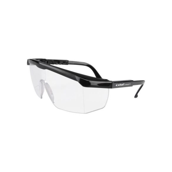 Ochelari de protecție EXTOL CRAFT, transparenți, policarbonat, brațe ajustabile, CE, clasa optică: 1, protecție împotriva impactului: F