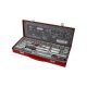 Set chei tubulare FORTUM 1/2', 1/4', 50 buc, 61CrV5; crom mat FORTUM