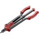 Clește pentru nituri FORTUM, cu două brațe; pentru piulițe nit POP-NUT M3-M12, braț prelungit: 390mm, cap CrVMo FORTUM
