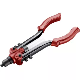   FORTUM clește pentru nituri, cu două brațe, pentru nituri ALU, cupru, oțel, INOX; 2,4-6,4mm, 330mm, cap CrVMo, colector de capete de nituri