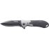 Cuțit de buzunar FORTUM, oțel inoxidabil cu lamă neagră, lungime totală / pliată: 207/120mm, mâner ALU / de lucru, clip de centură, cu fermoar